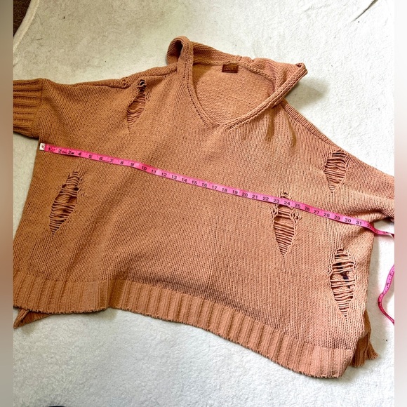 POL Oversized Chunky Knit Hooded Sweater - Small - Picture 3 of 10